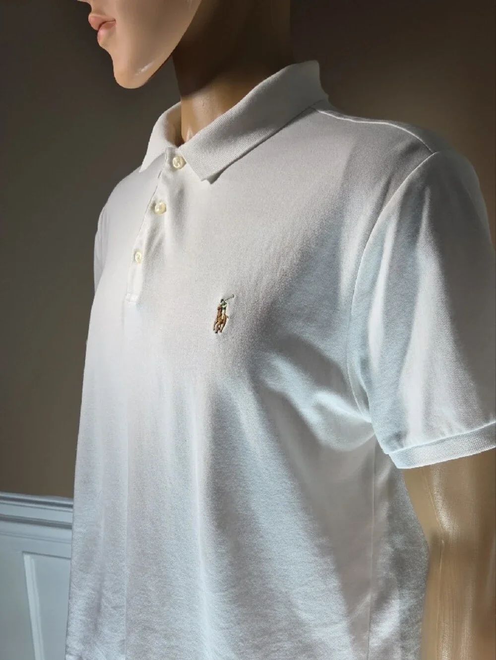 Ralph Lauren White Classic Polo with Embroidered Pony